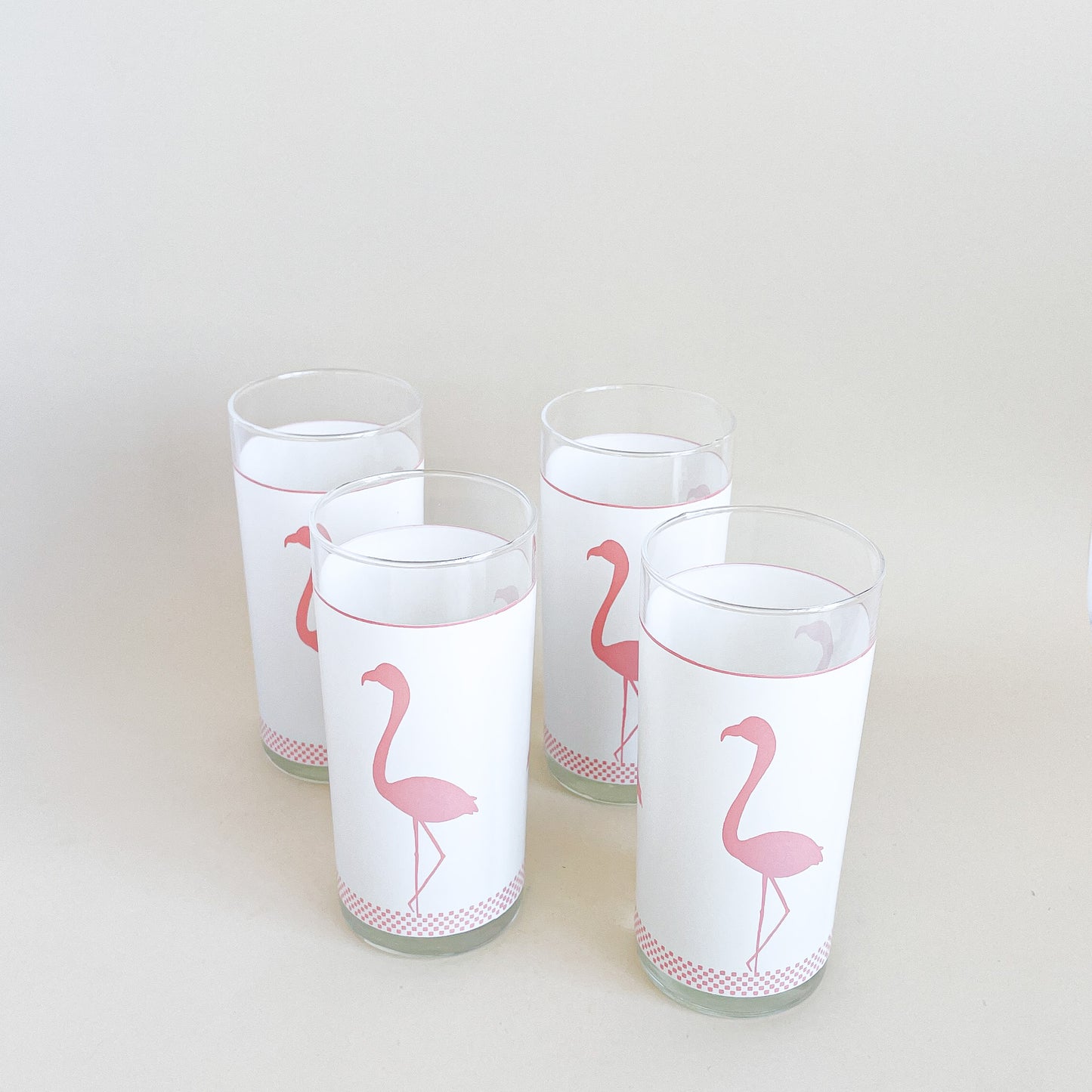 Verres flamants roses