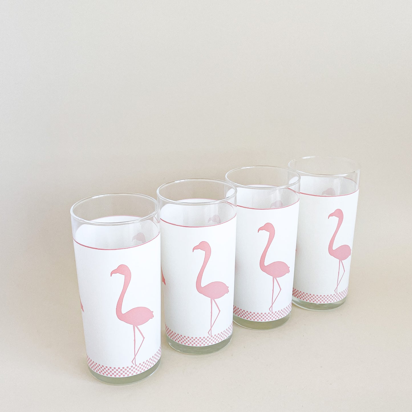 Verres flamants roses