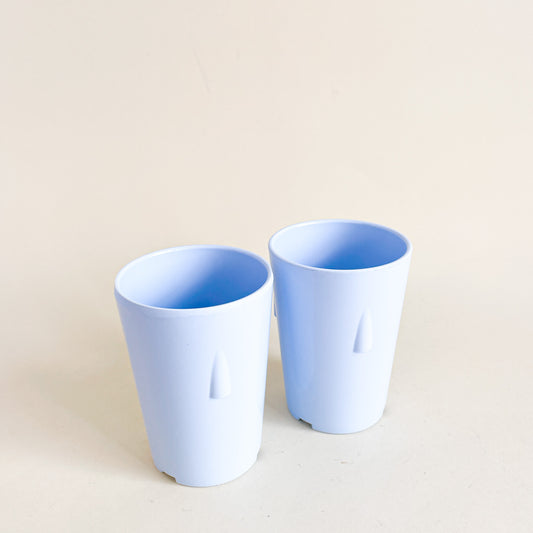 Pastel blue melamine tumblers duo