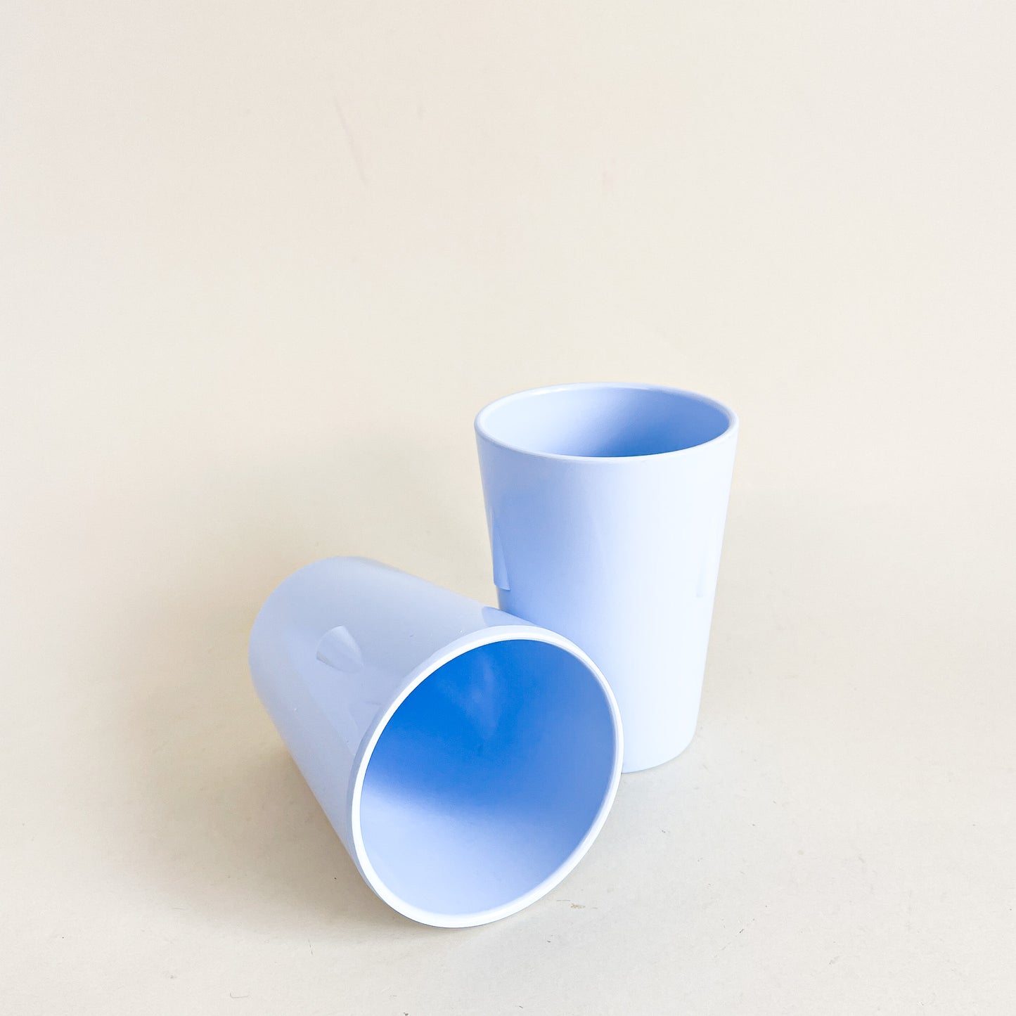 Pastel blue melamine tumblers duo