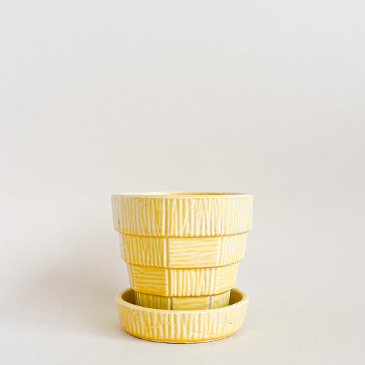 McCoy yellow ceramic planter