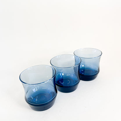 Libbey dark blue glasses trio