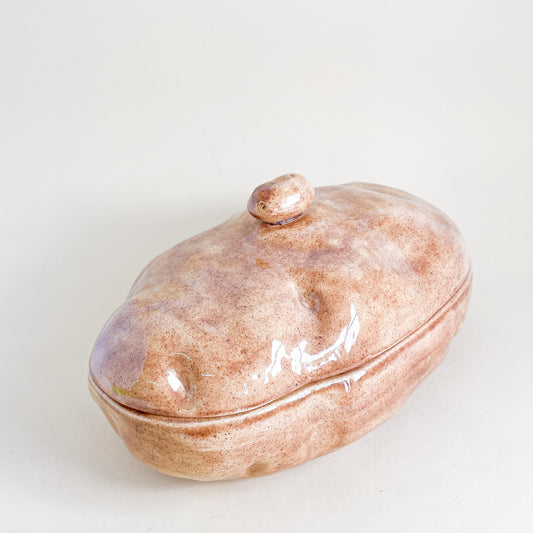 Glossy ceramic potato dish