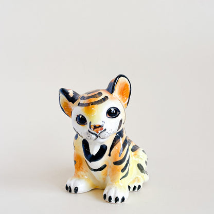 Baby tiger ceramic piggy bank