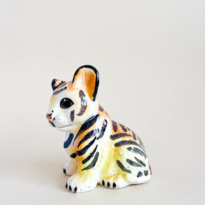 Baby tiger ceramic piggy bank