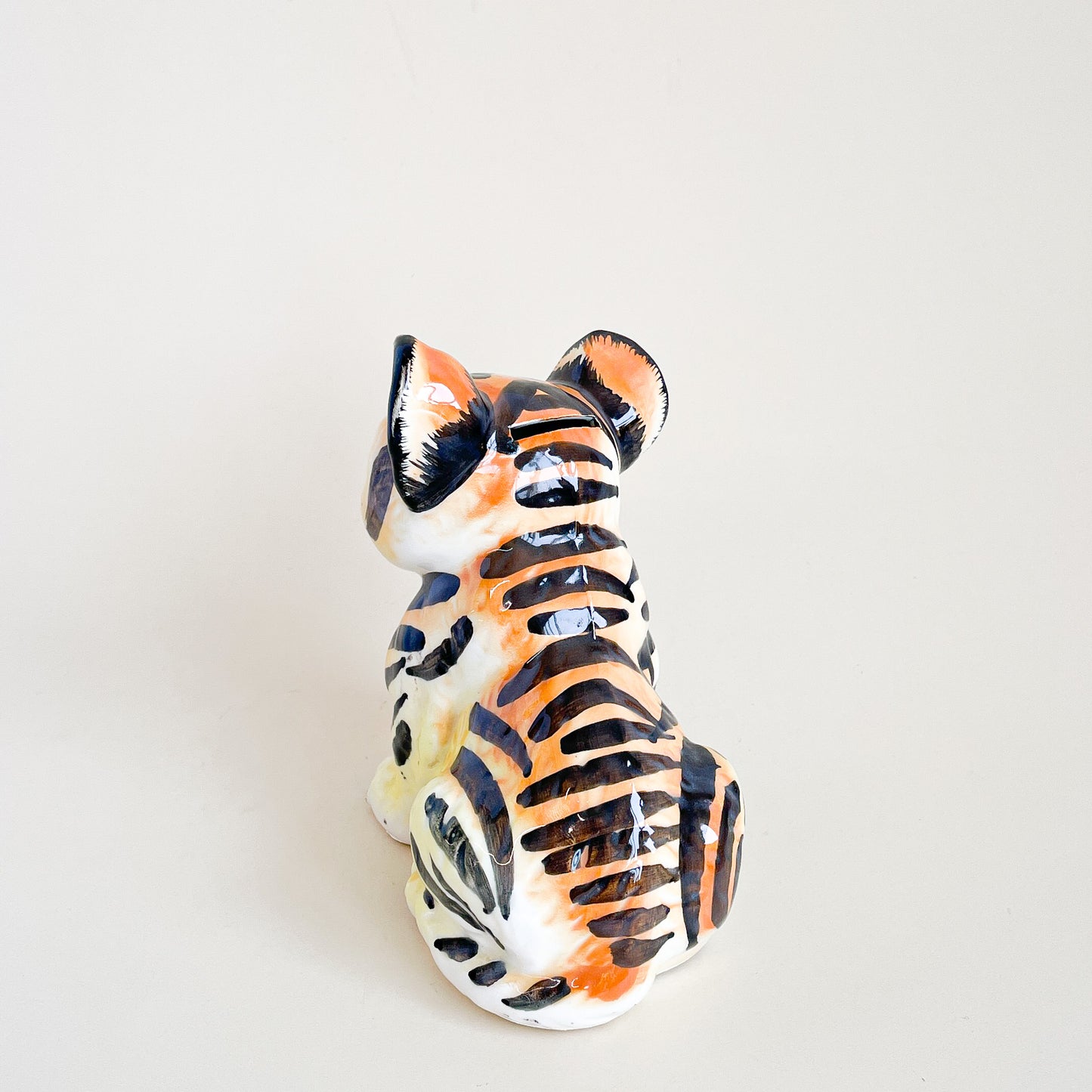 Baby tiger ceramic piggy bank