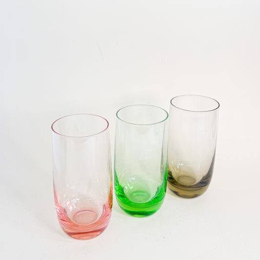 Trio verres colorés