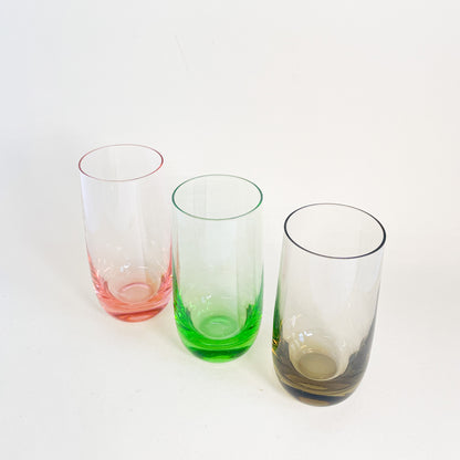 Colored tumblers trio