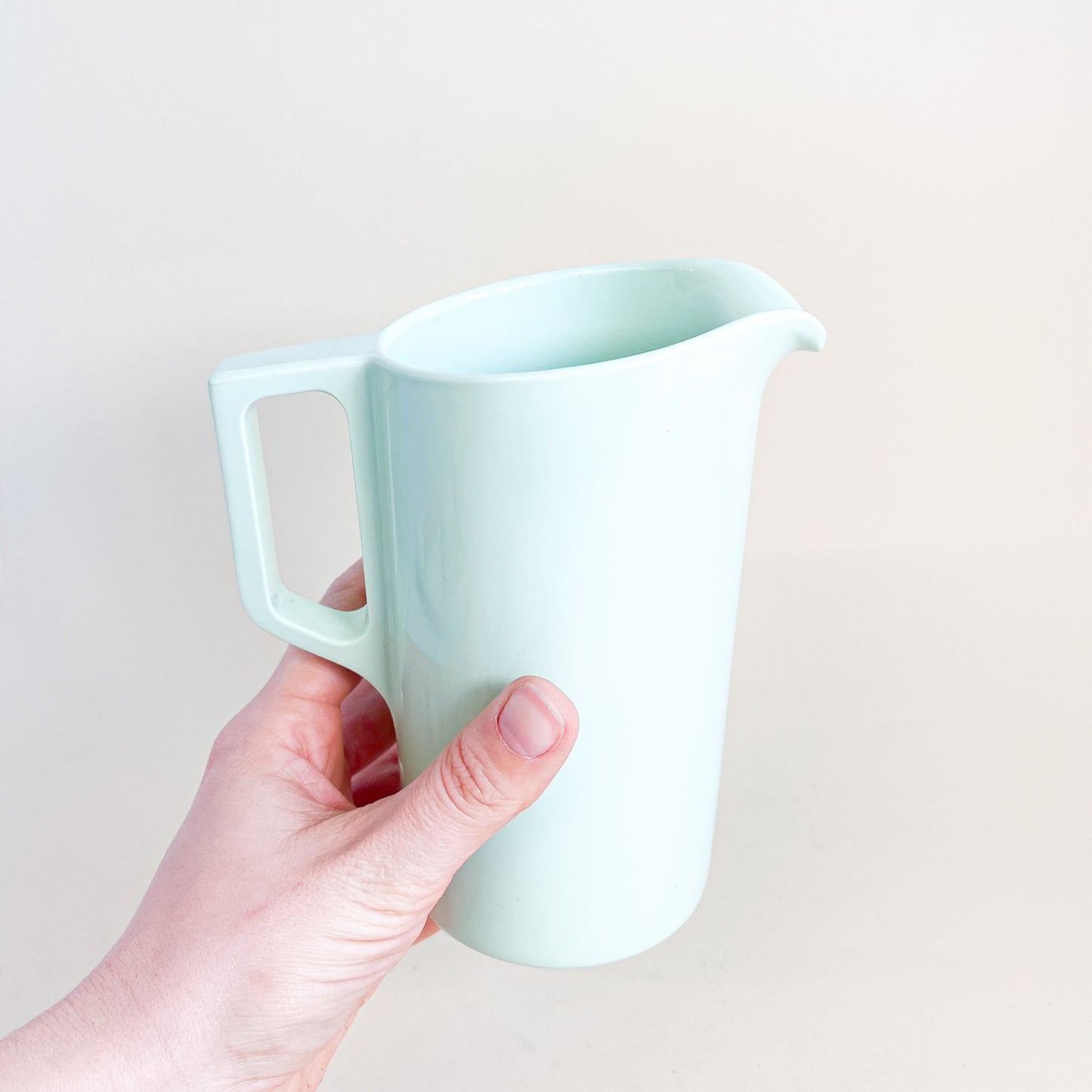 Melmac mint green melamine pitcher