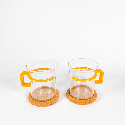 Small yellow Bodum mugs duo