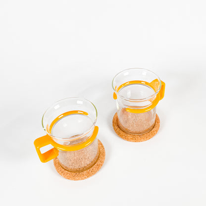 Small yellow Bodum mugs duo