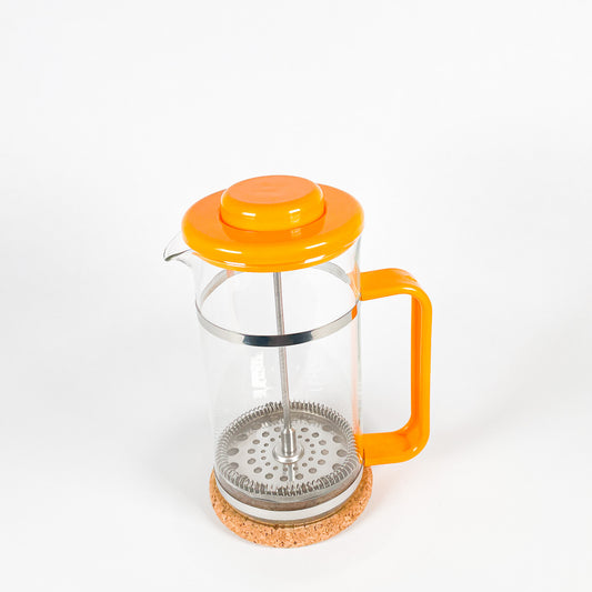 Yellow Bodum french press coffee maker