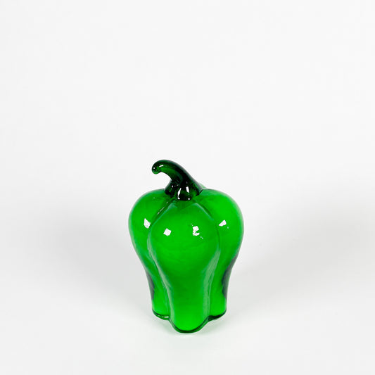 Blown glass green pepper