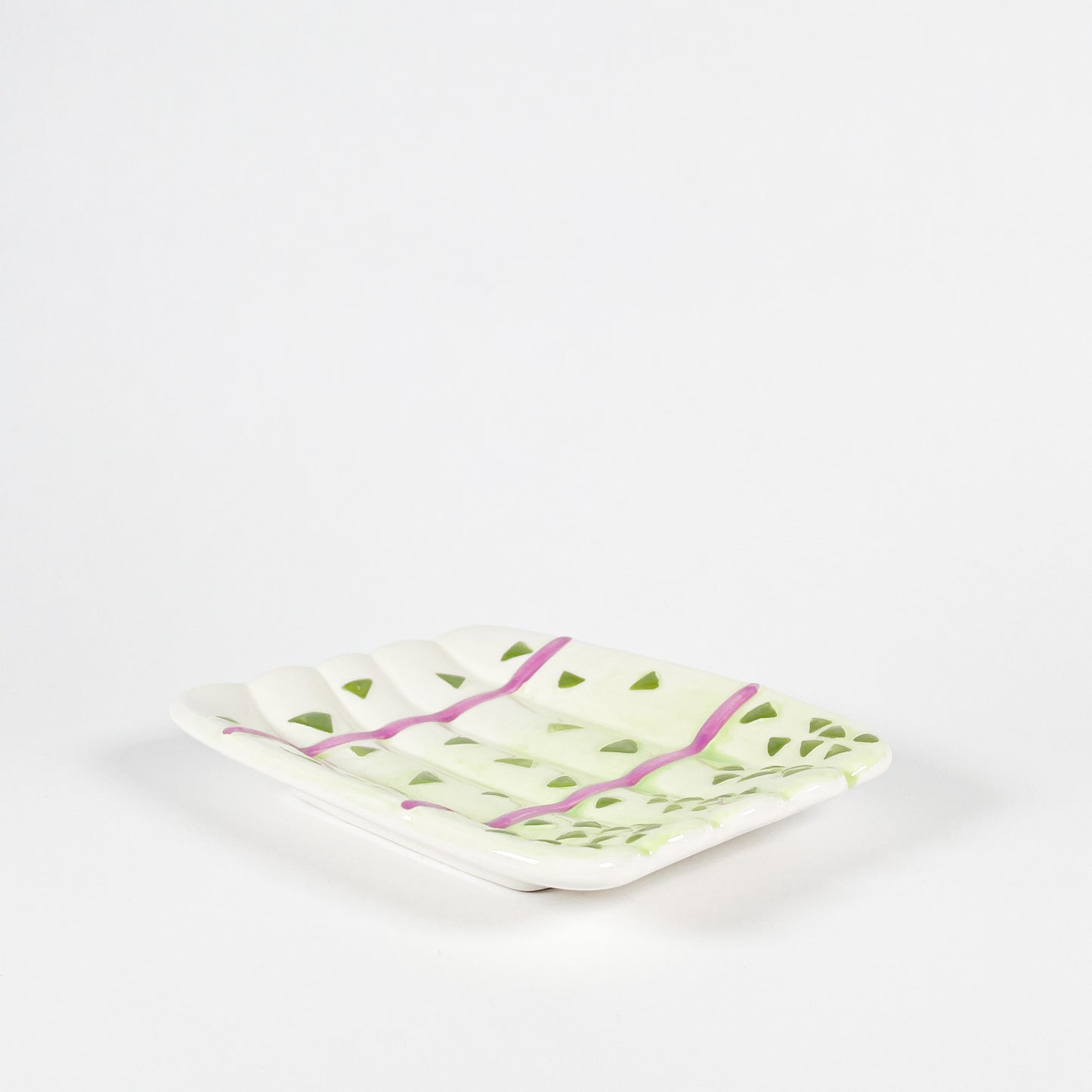 Small ceramic asparagus plate