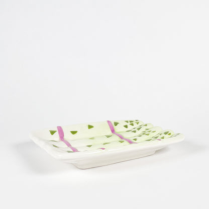 Small ceramic asparagus plate