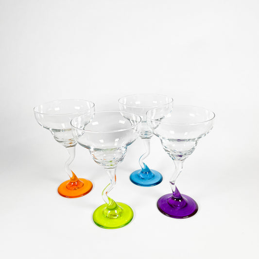 Libbey zig-zag margarita glasses