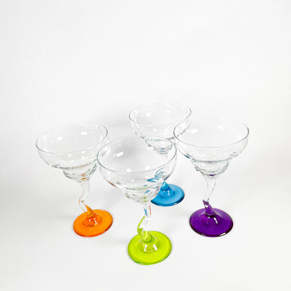 Libbey zig-zag margarita glasses