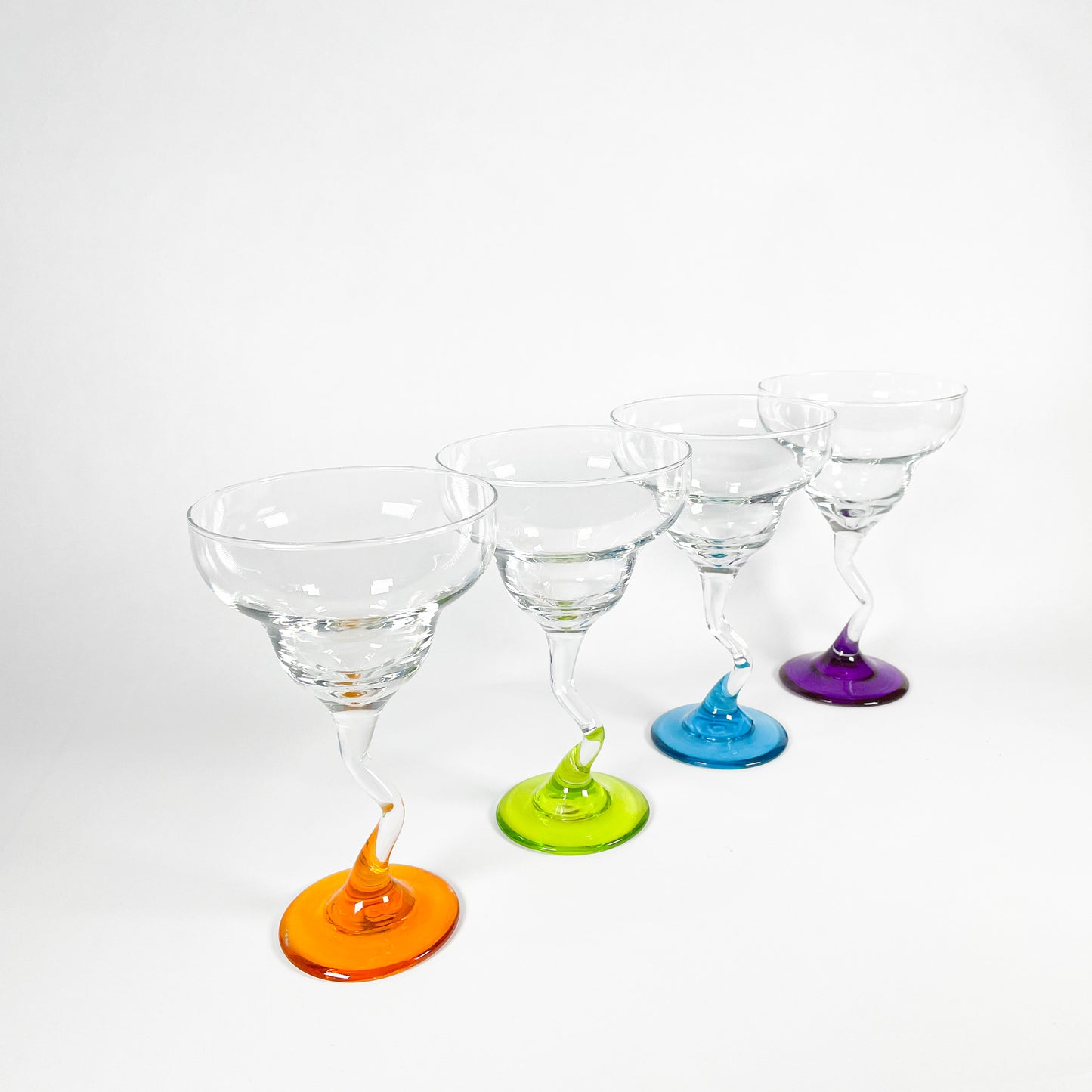 Libbey zig-zag margarita glasses