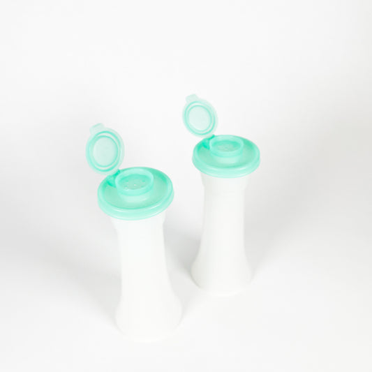 Duo salière poivrière Tupperware turquoise