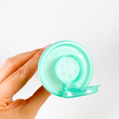 Duo salière poivrière Tupperware turquoise