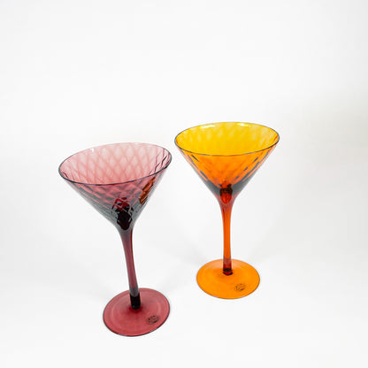 Duo verres à martini colorés