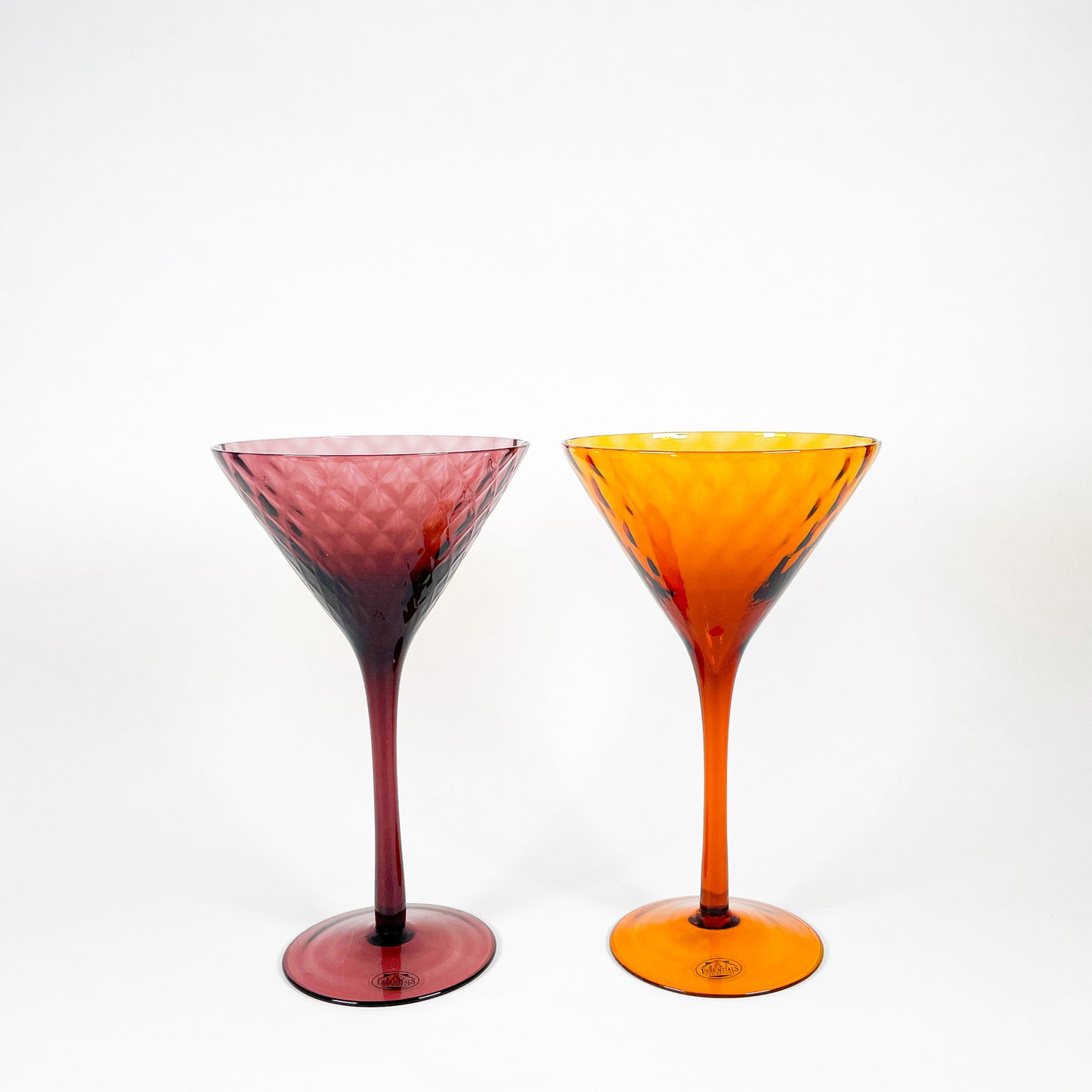 Duo verres à martini colorés