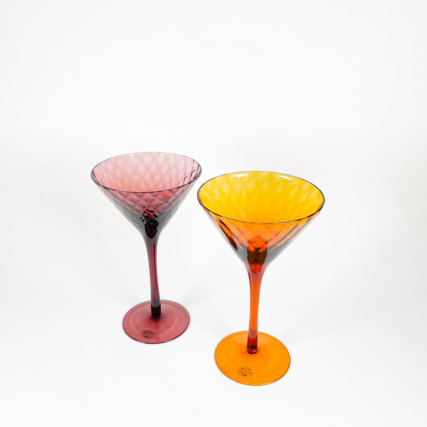 Duo verres à martini colorés