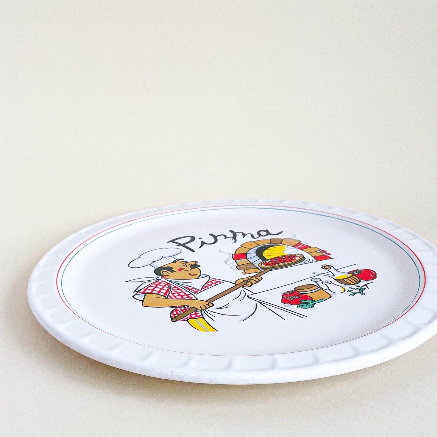 Pizza ceramic plate