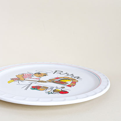 Pizza ceramic plate