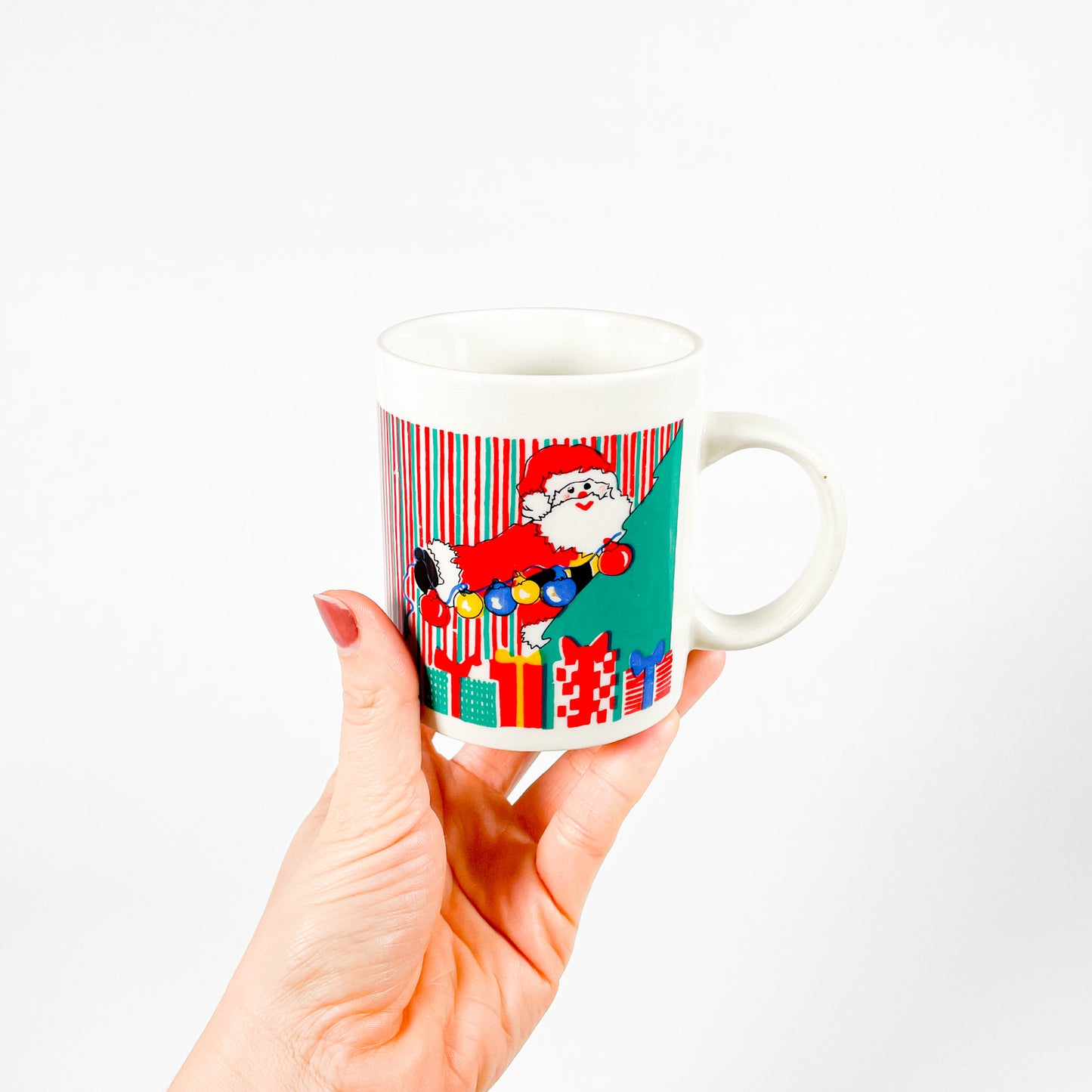 Tasse rayée Père Noël