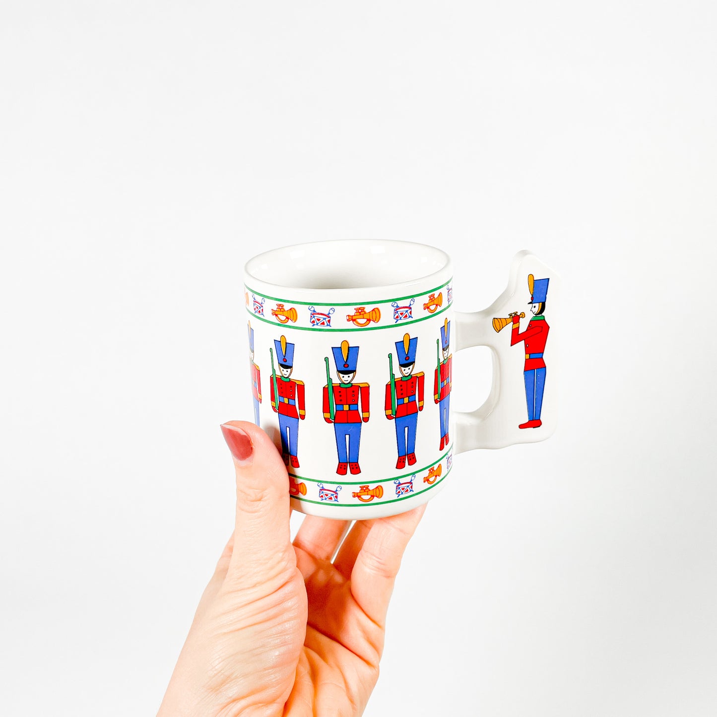 Little Christmas toy soldiers mug