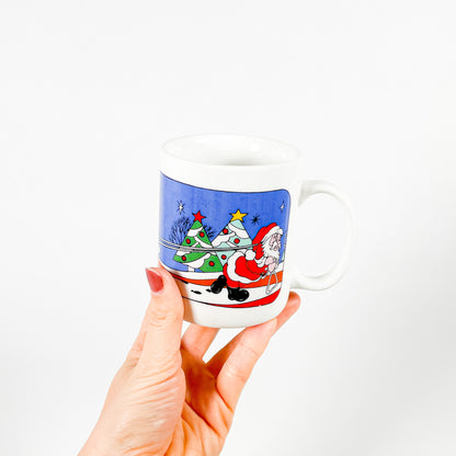 Tasse Père Noël qui tire son traineau