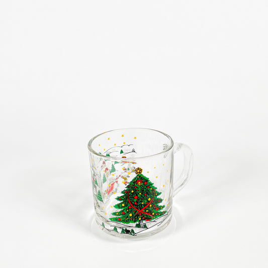 Tasse en verre sapin de Noël