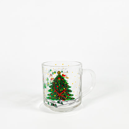 Tasse en verre sapin de Noël