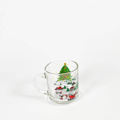 Tasse en verre sapin de Noël