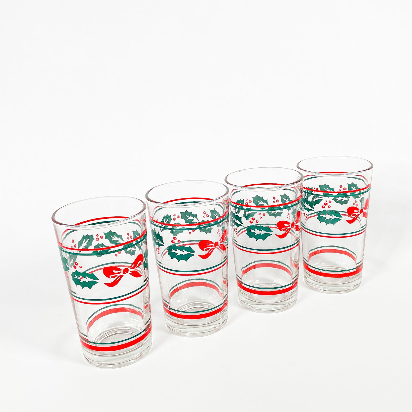 Verres rayés feuilles de gui