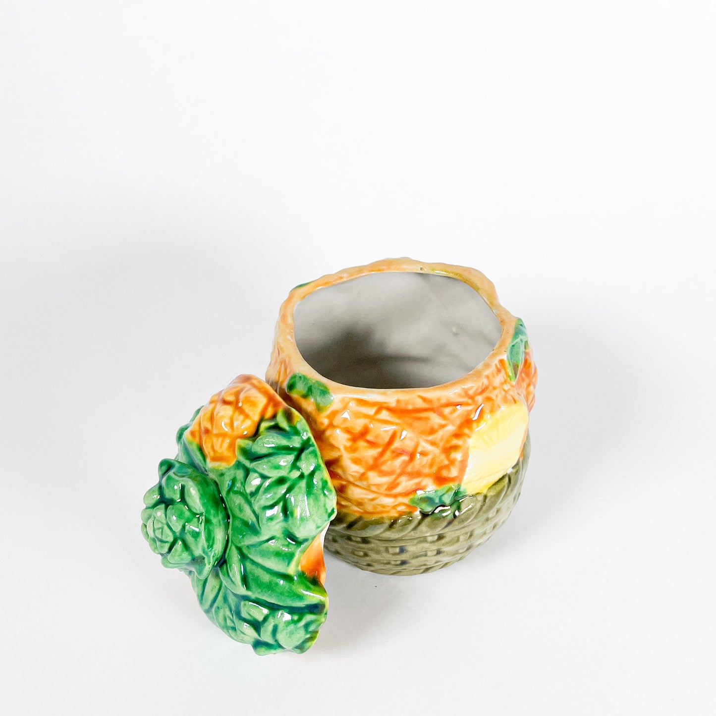 Ceramic pineapple sugar bowl