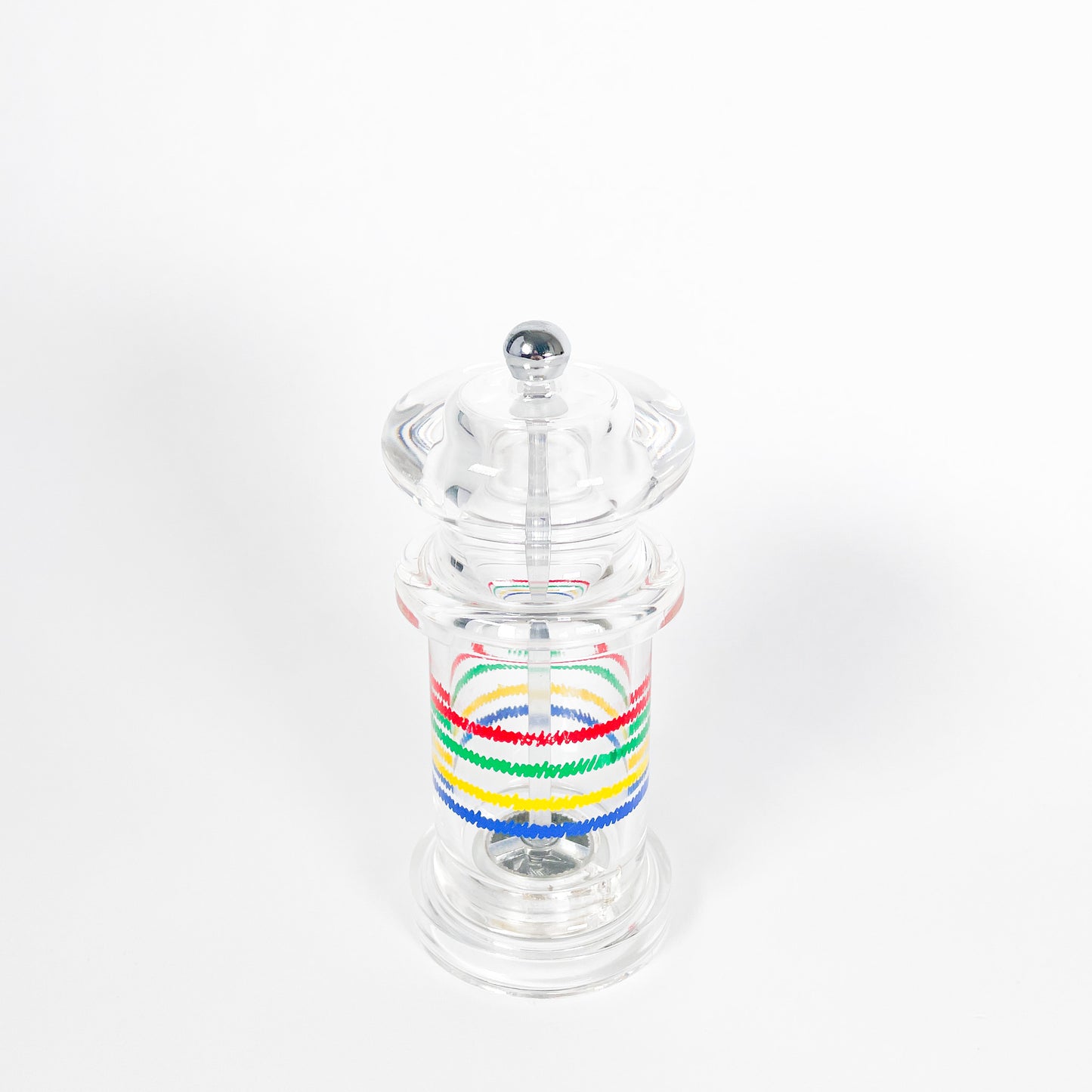 Colorful stripes acrylic pepper mill