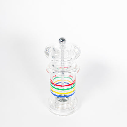 Colorful stripes acrylic pepper mill