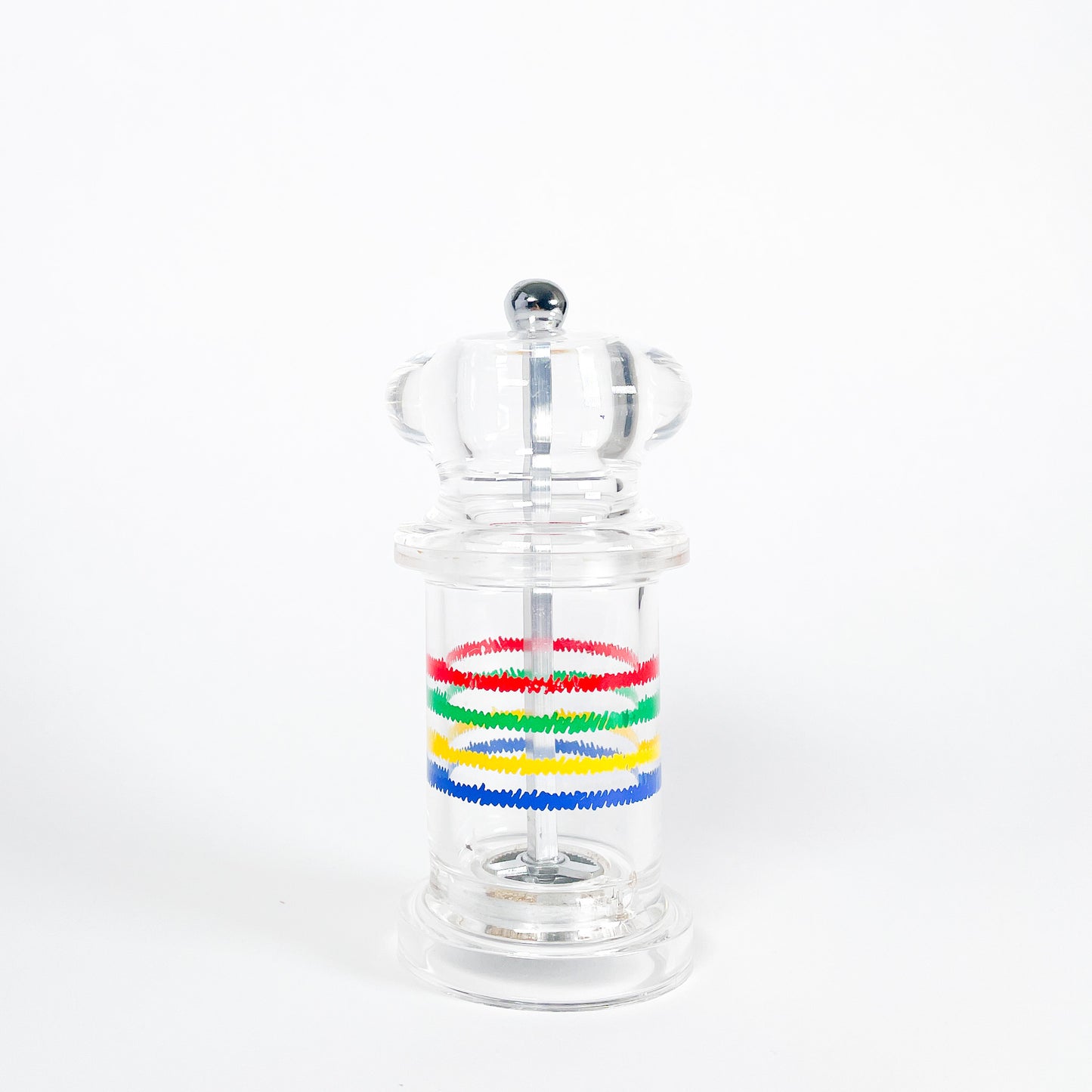 Colorful stripes acrylic pepper mill