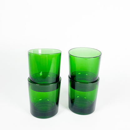 Ensemble petits verres verts Vereco France