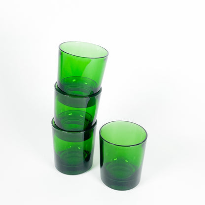 Ensemble petits verres verts Vereco France