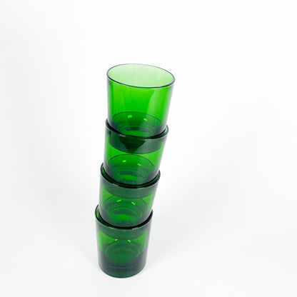 Ensemble petits verres verts Vereco France