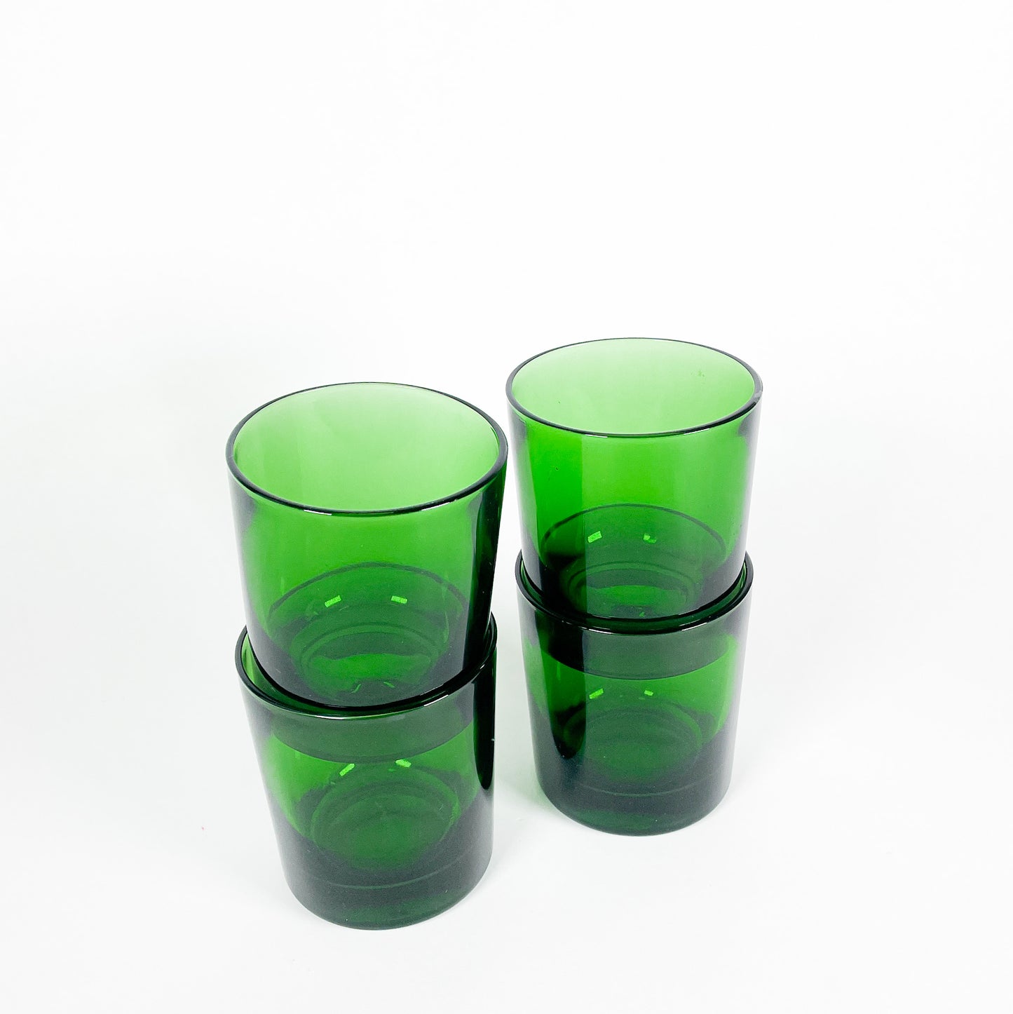 Ensemble petits verres verts Vereco France