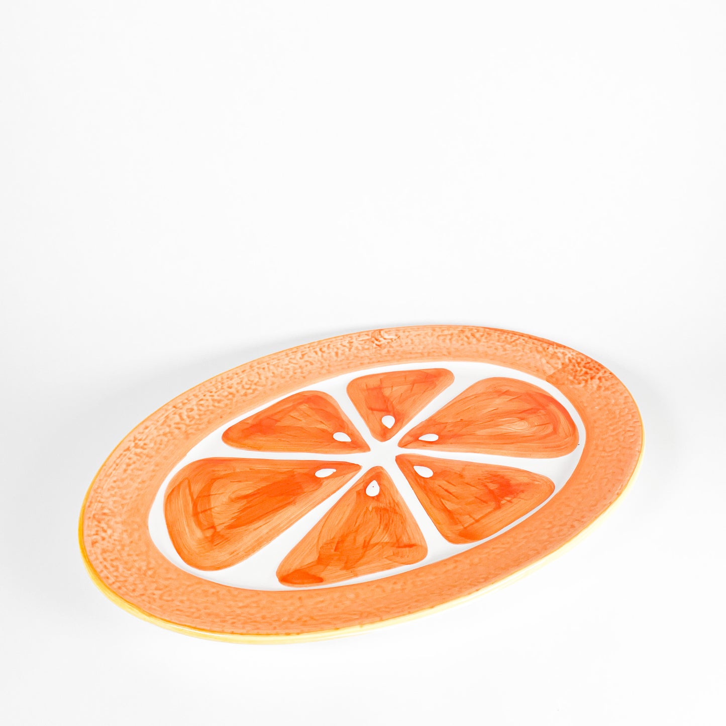 Grande assiette de service orange