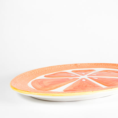 Grande assiette de service orange