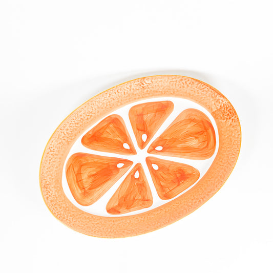 Large orange serving plate