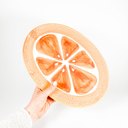 Grande assiette de service orange