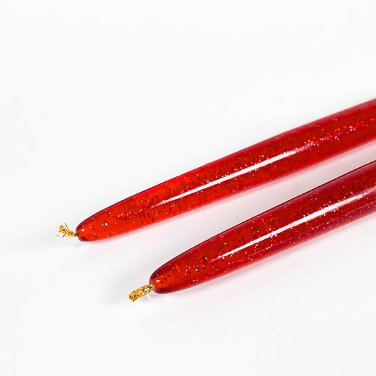 Red lucite candles