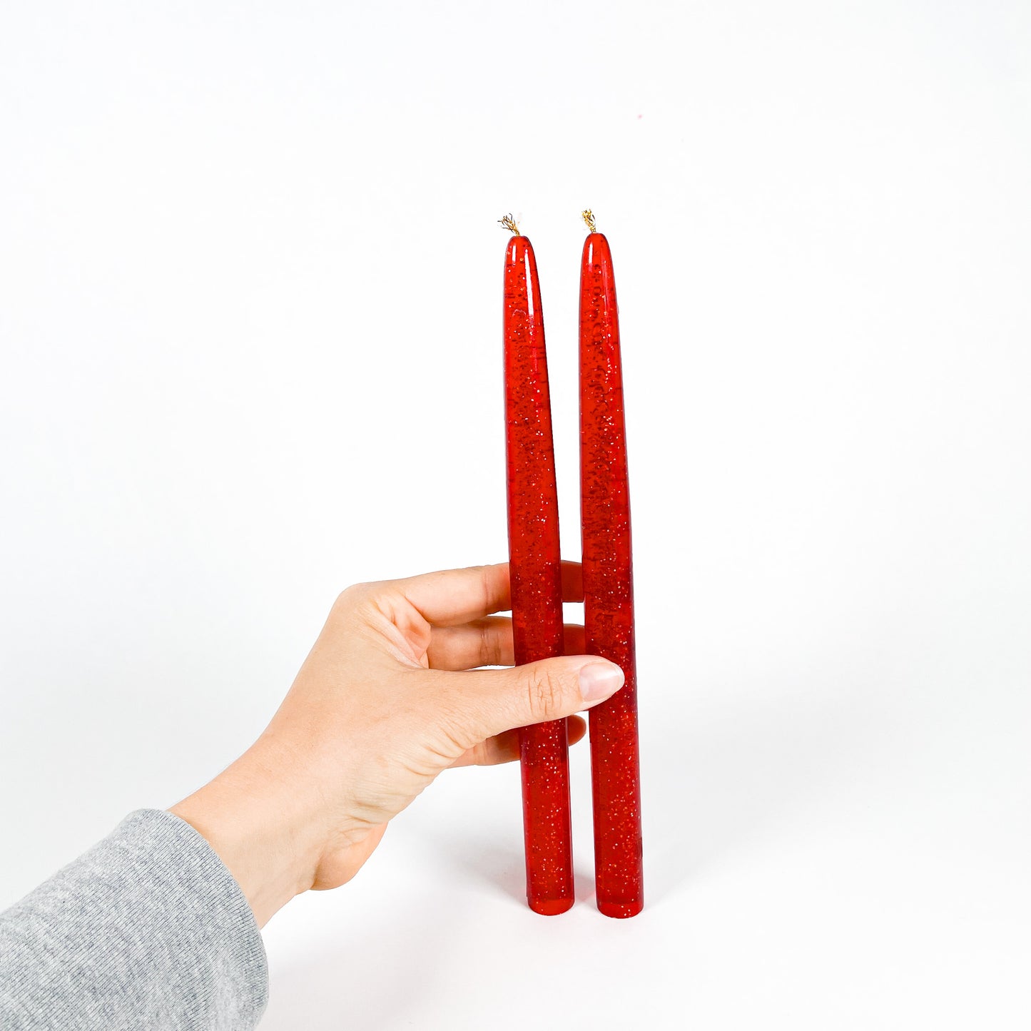 Red lucite candles